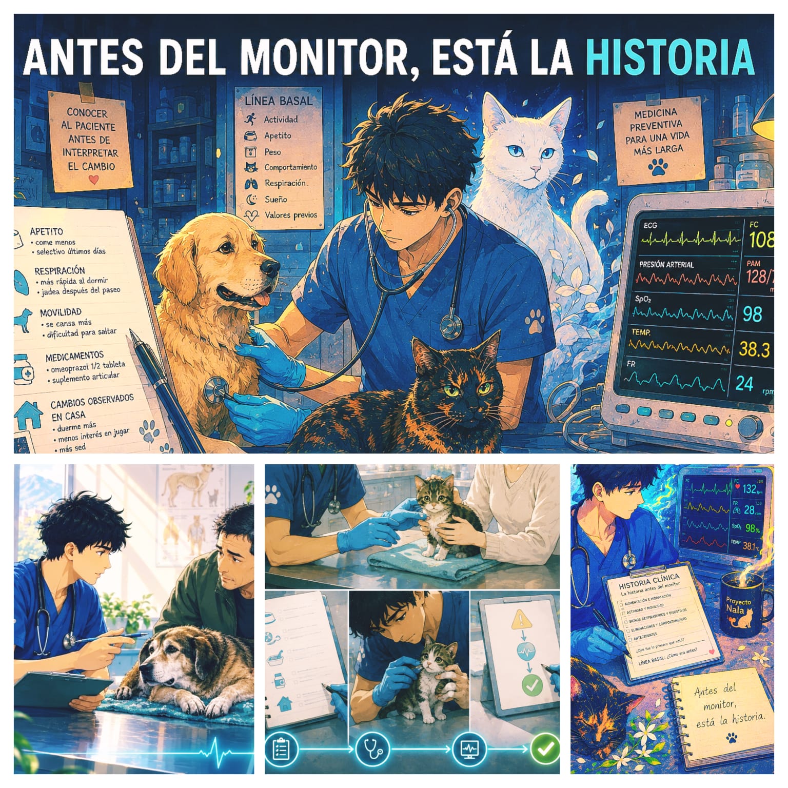 Antes del monitor, está la historia: la primera tecnología de la medicina veterinaria